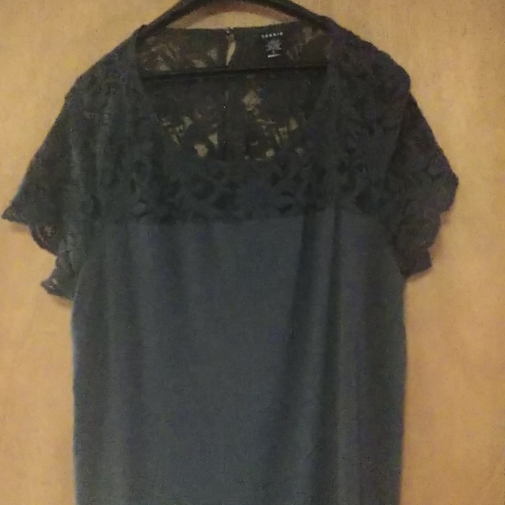 Torrid dark grey lace top